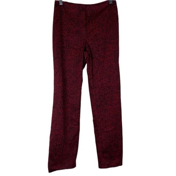 Sigrid Olsen Red Black Printed Dress Pants 6 - Picture 1 of 10
